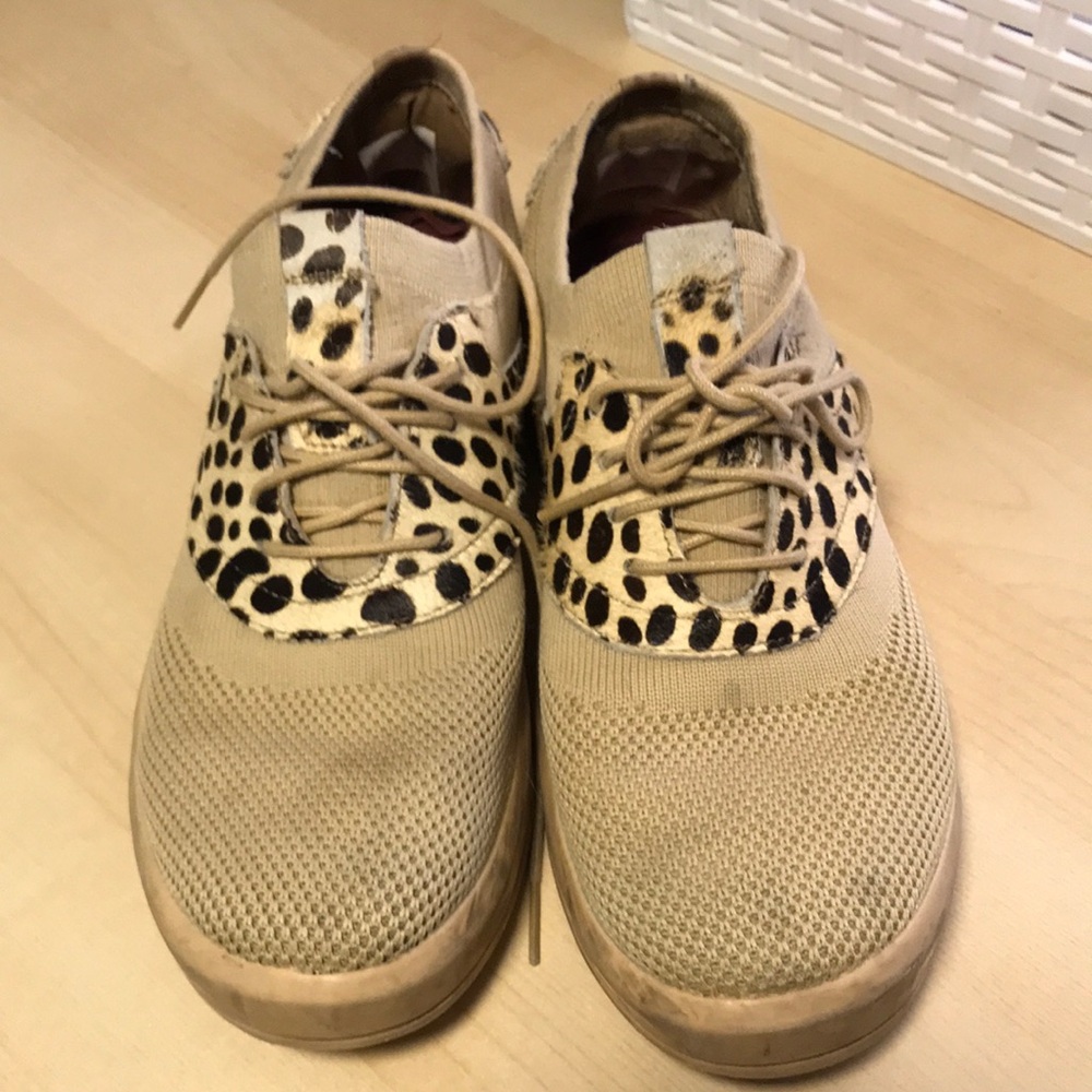 Leopard Print and Tan Women's Sneakers Size 7